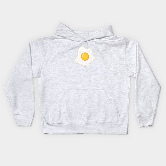 Fried Egg Sunny Side Up Yellow Yolk Kids Hoodie by VLE Design